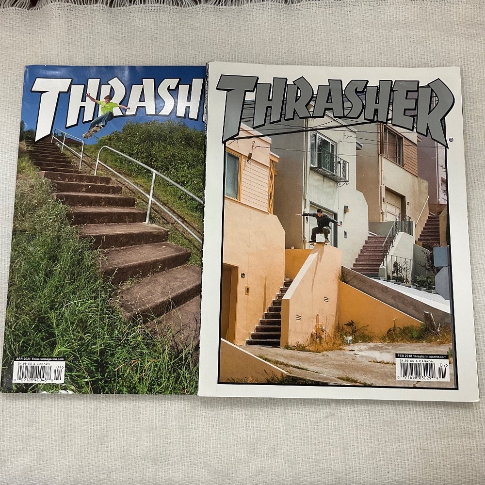Thrasher Magazine Issues Feb 2018 & Apr 2021 - READ FOR DETAILS